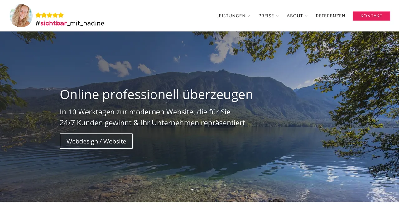 Die alte WordPress-Website von 2018