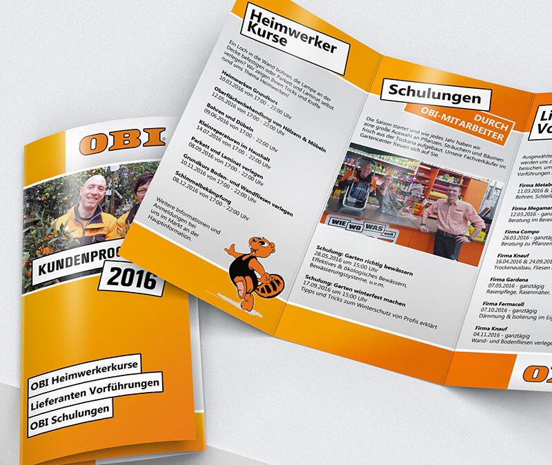 Faltflyer Design – OBI Konstanz