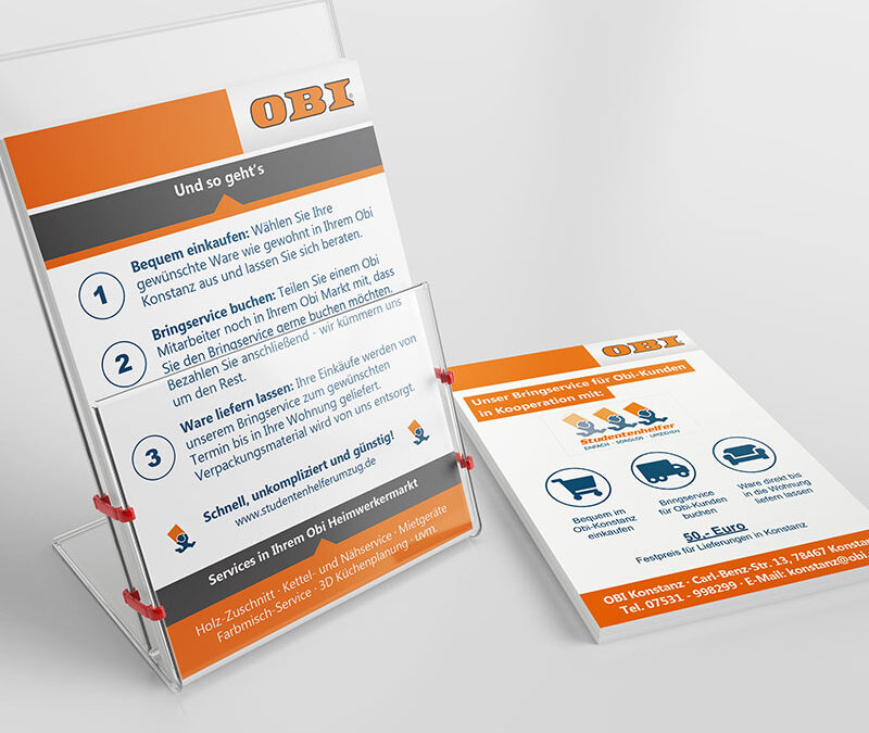 Handzettel Design – OBI Konstanz