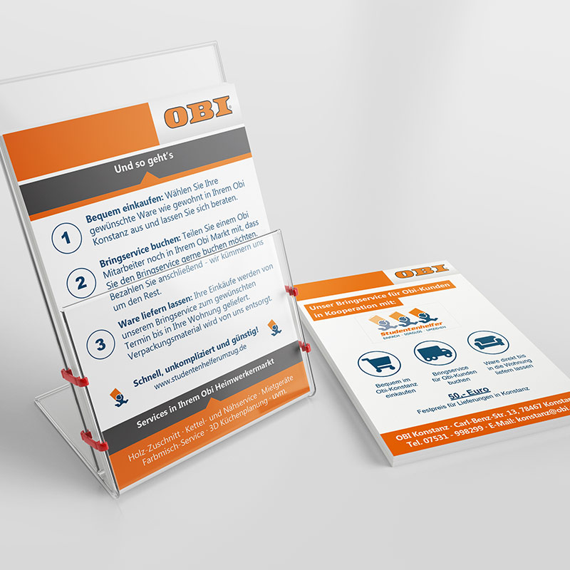 Handzettel Design – OBI Konstanz