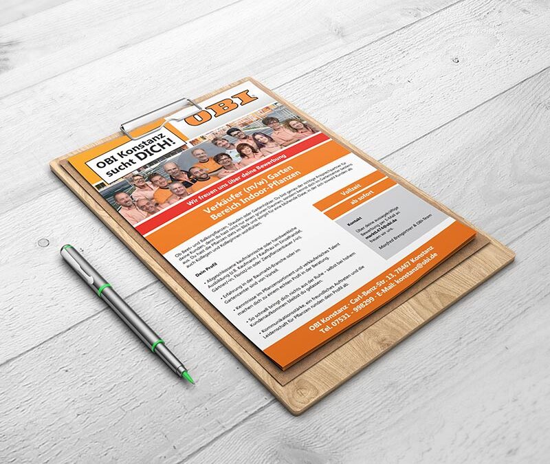 Handzettel Design – OBI Konstanz