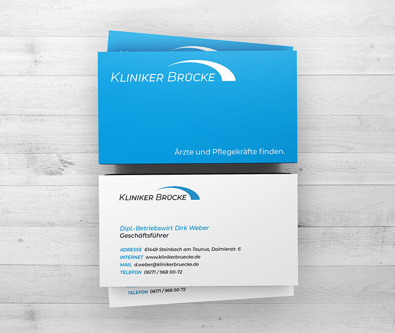 Visitenkarten Design – Kliniker Brücke
