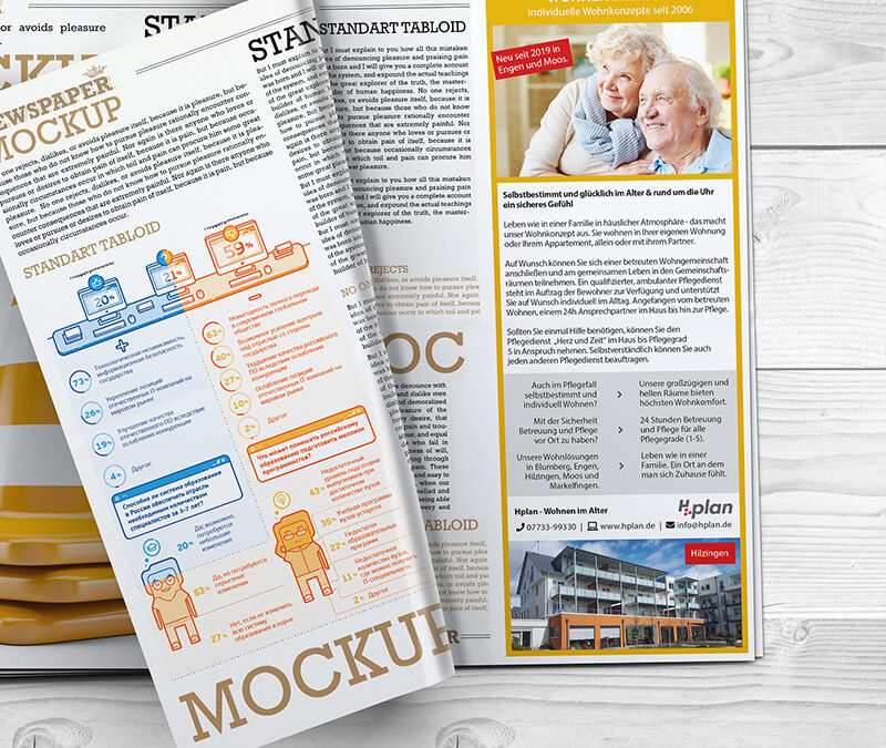 Printdesign Zeitungsanzeigen – Wohnen im Alter
