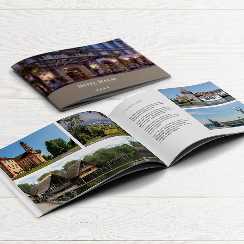 Printdesign Hotelprospekt – Hotel Halm