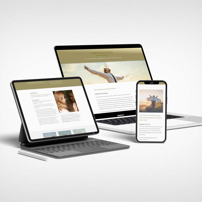 Webseite – Goldrichtig Coaching