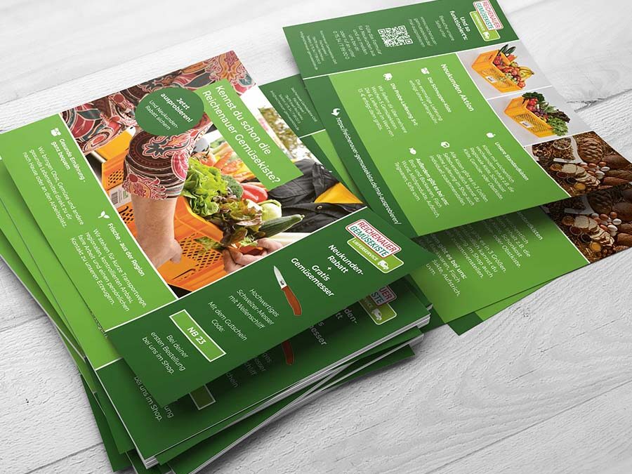 A5 Flyer Design Neubürgerpaket  – Reichenauer Gemüsekiste