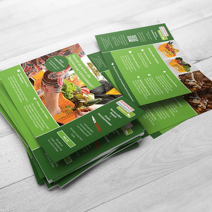A5 Flyer Design Neubürgerpaket  – Reichenauer Gemüsekiste
